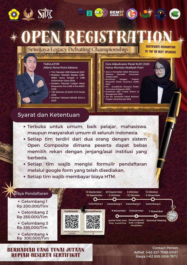Sriwijaya Legacy Debating Championship 2025