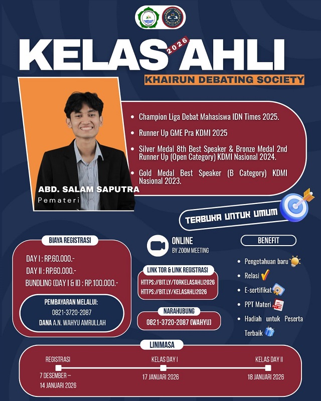 Open Registration Kelas Ahli 2025