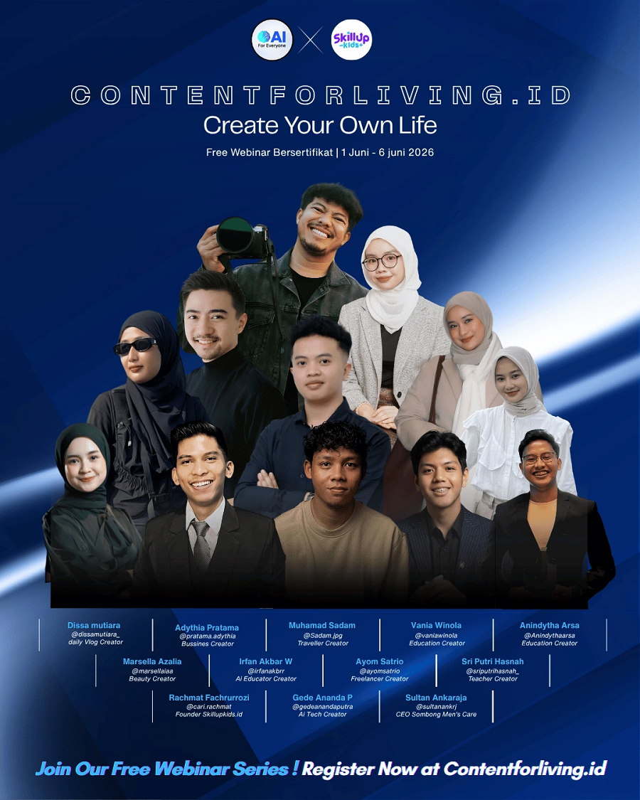 Webinar Series 6 Hari Bersertifikat — Content for Living